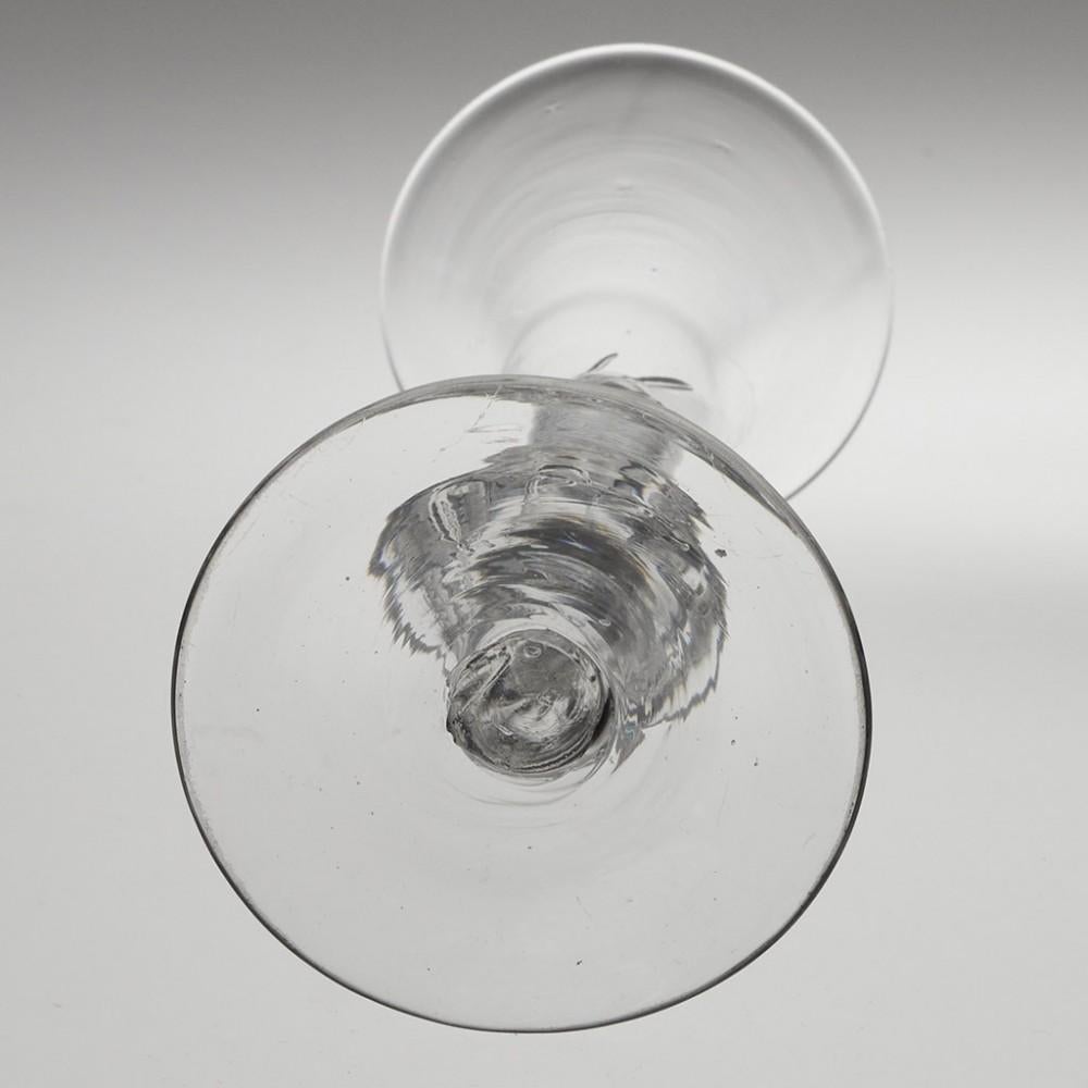 Mid-18th Century Composite Stem Georgian Wine Glass c1750 For Sale