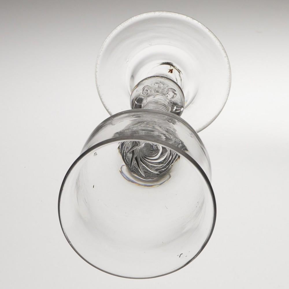 Composite Stem Georgian Wine Glass With Domed Foot c1745 In Good Condition For Sale In Tunbridge Wells, GB