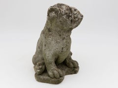 Composite Stone Bull Dog Garden Ornaments, England 1970s