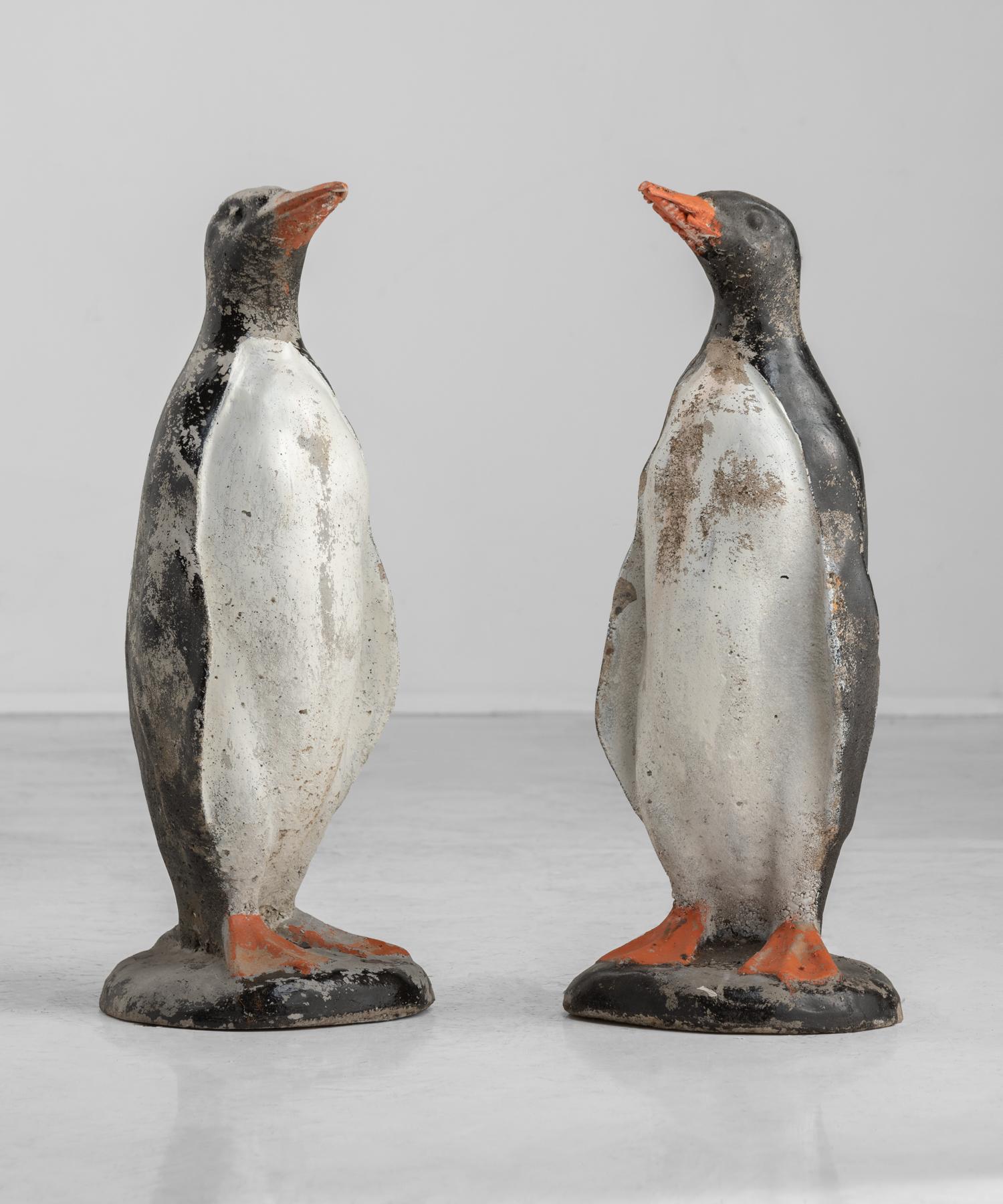 Composite stone penguin, circa 1950

Hand-painted with beautiful patina.