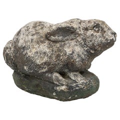 Composite Stone Rabbit or Bunny Garden Ornament, French 20th Century