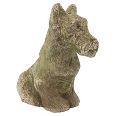 Composite Stone Scottie or Westie Dog, English Mid 20th C.