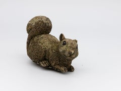 Composite Stone Squirrel Garden Ornament, English 20th Century