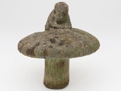 Composite Stone Toadstool Garden Ornament, English Mid 20th C.