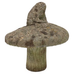 Composite Stone Toadstool Garden Ornament, English Mid 20th C.