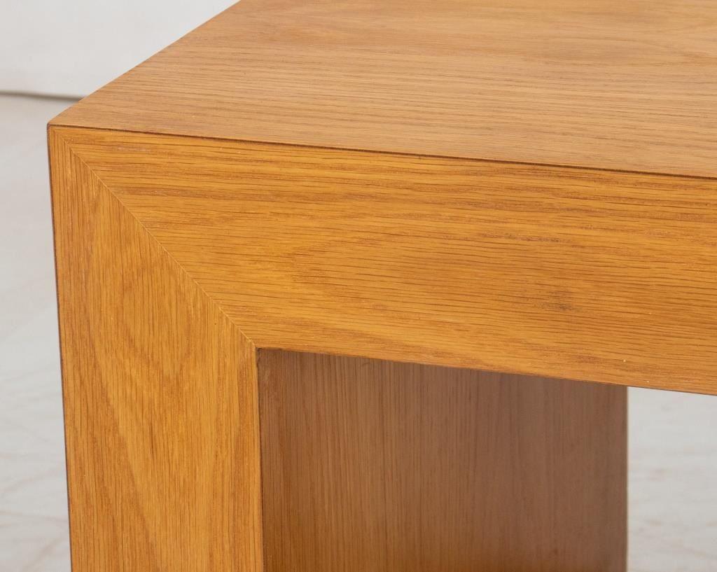 Composite Wood Cube End Tables, Pair In Good Condition For Sale In New York, NY