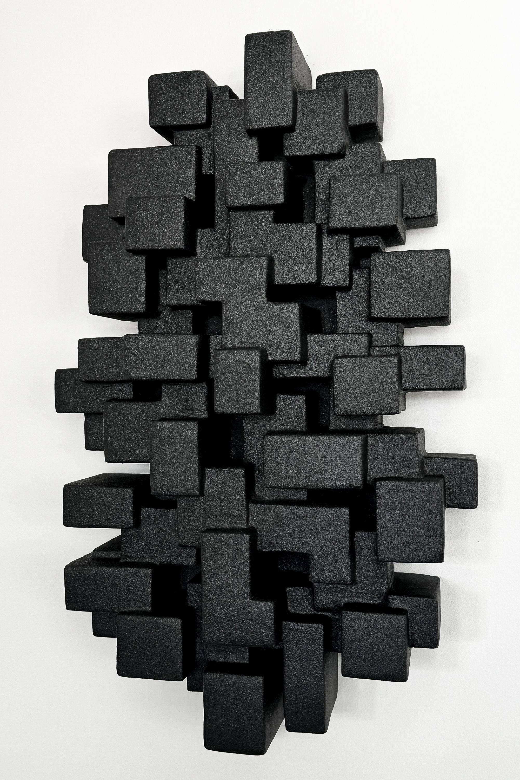Moderne « Composition 20,1 » Sculpture murale abstraite géométrique de Dan Schneiger en vente