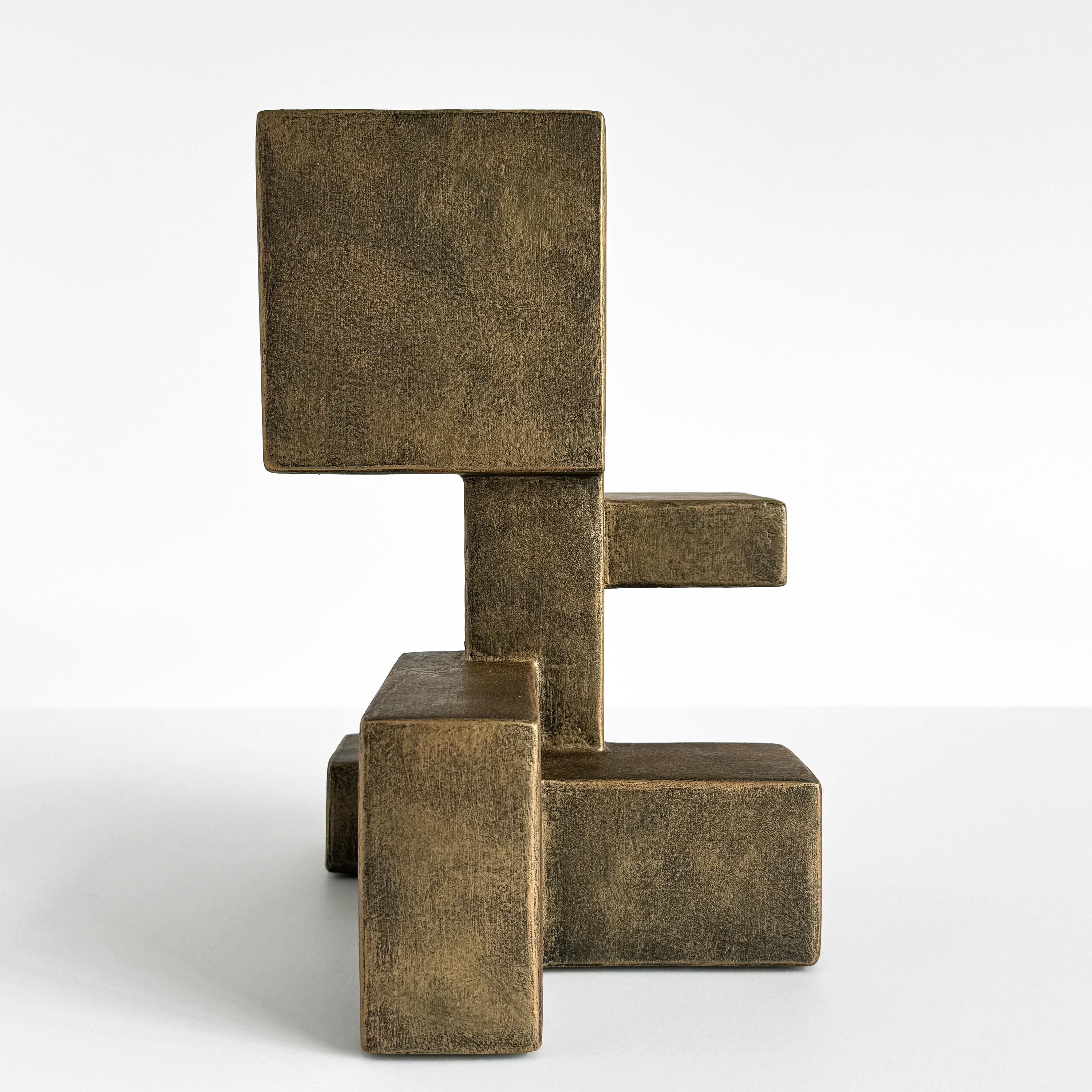 « Composition 202.2 » Sculpture abstraite cubiste de Dan Schneiger en vente 3