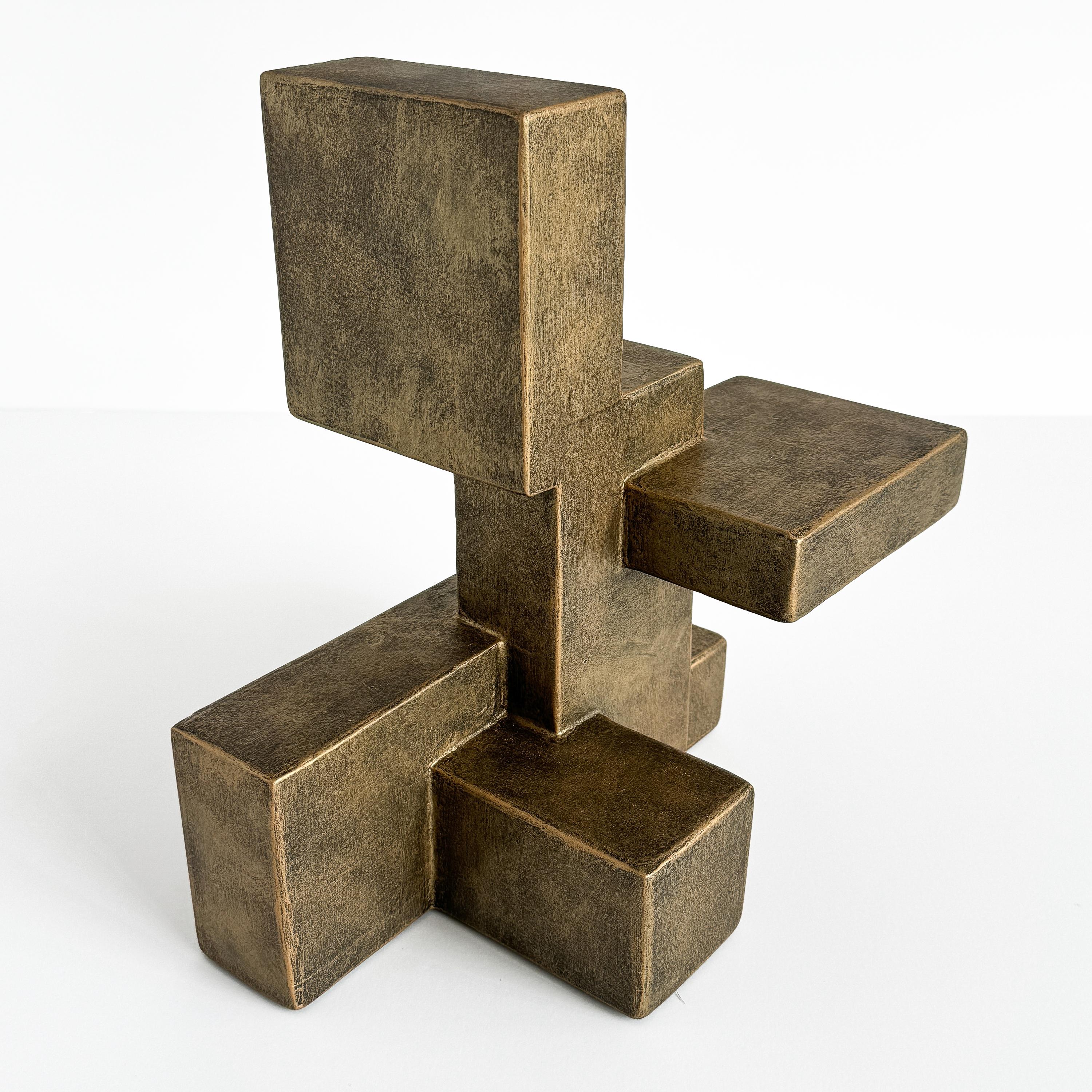 « Composition 202.2 » Sculpture abstraite cubiste de Dan Schneiger en vente 4