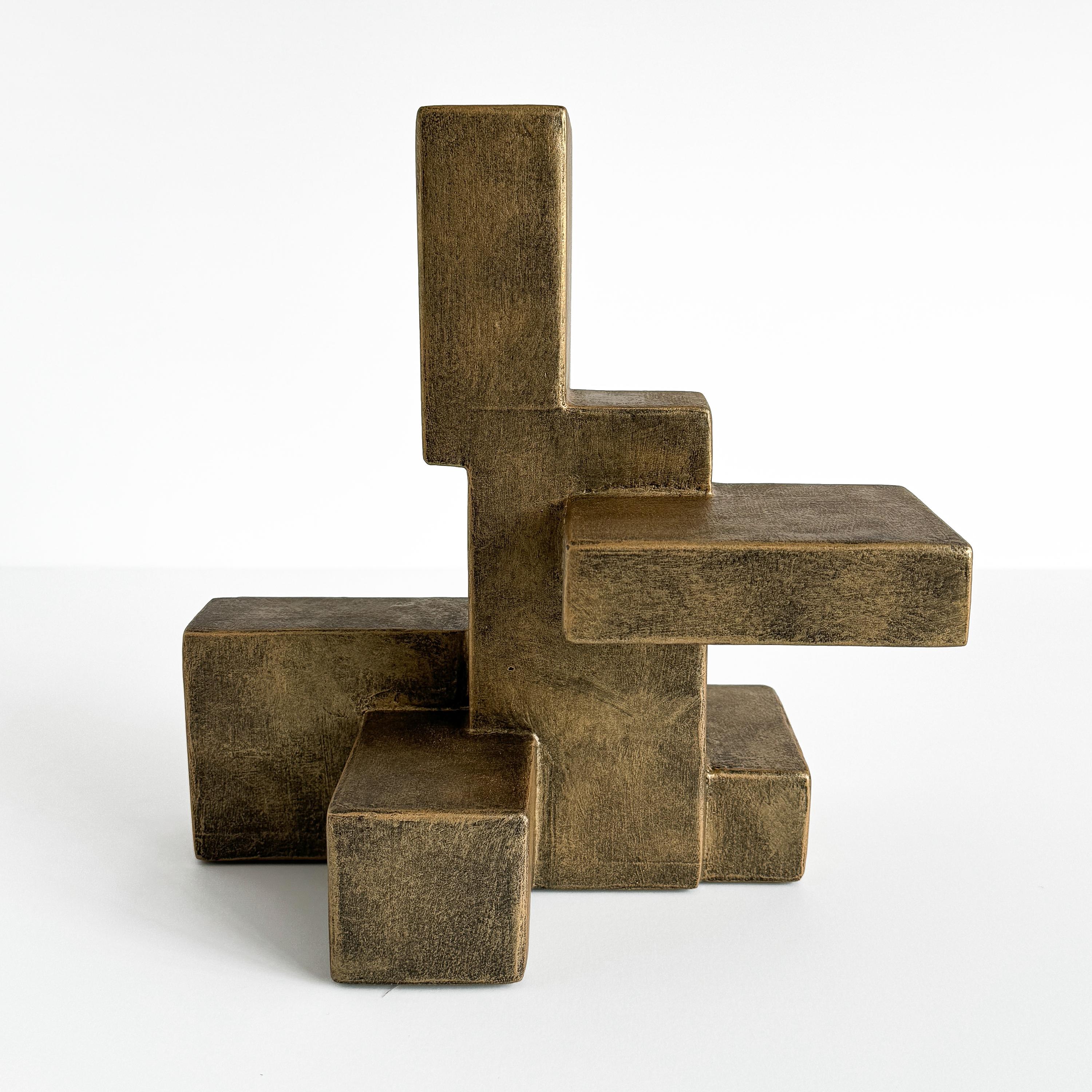 « Composition 202.2 » Sculpture abstraite cubiste de Dan Schneiger en vente 5