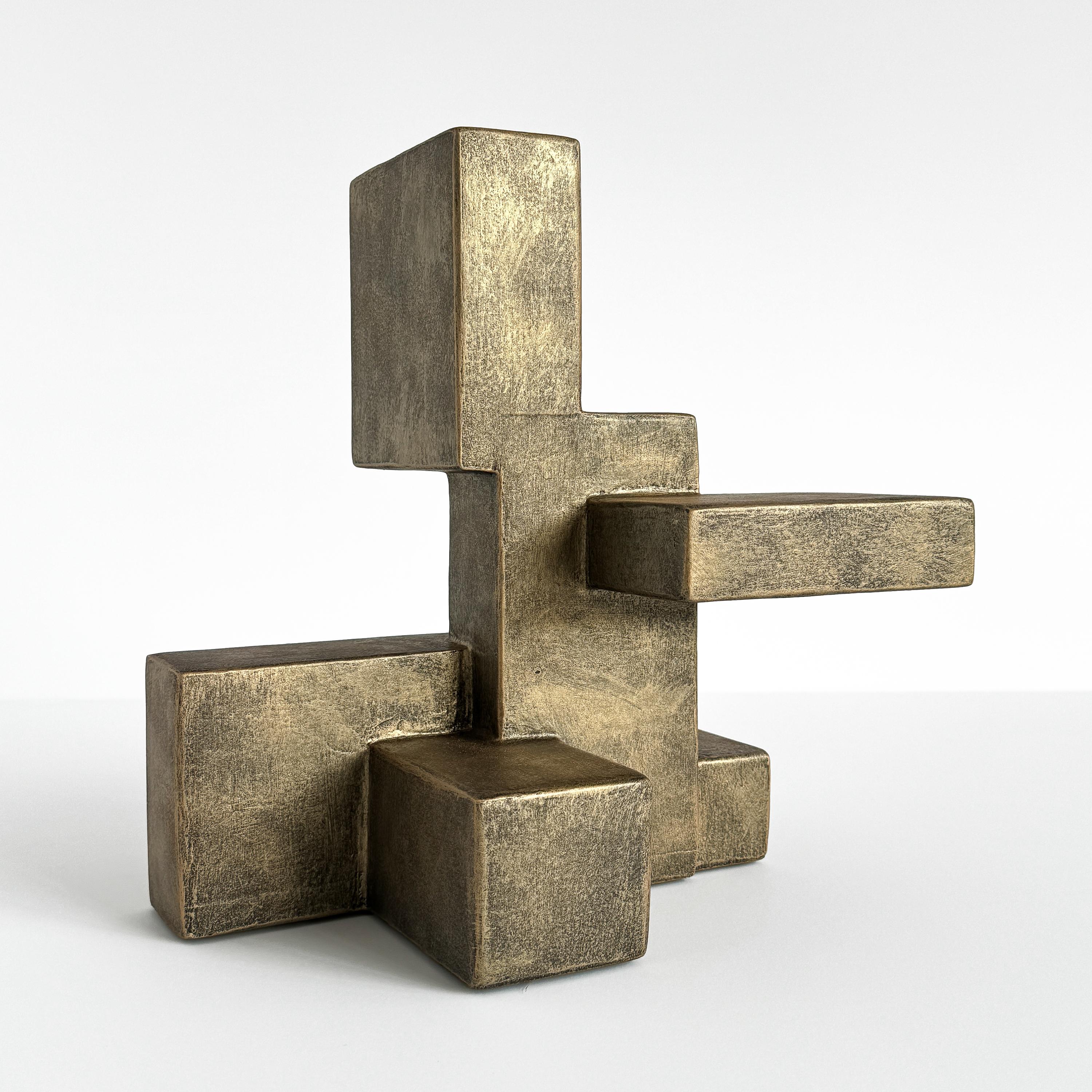 Moderne « Composition 202.2 » Sculpture abstraite cubiste de Dan Schneiger en vente