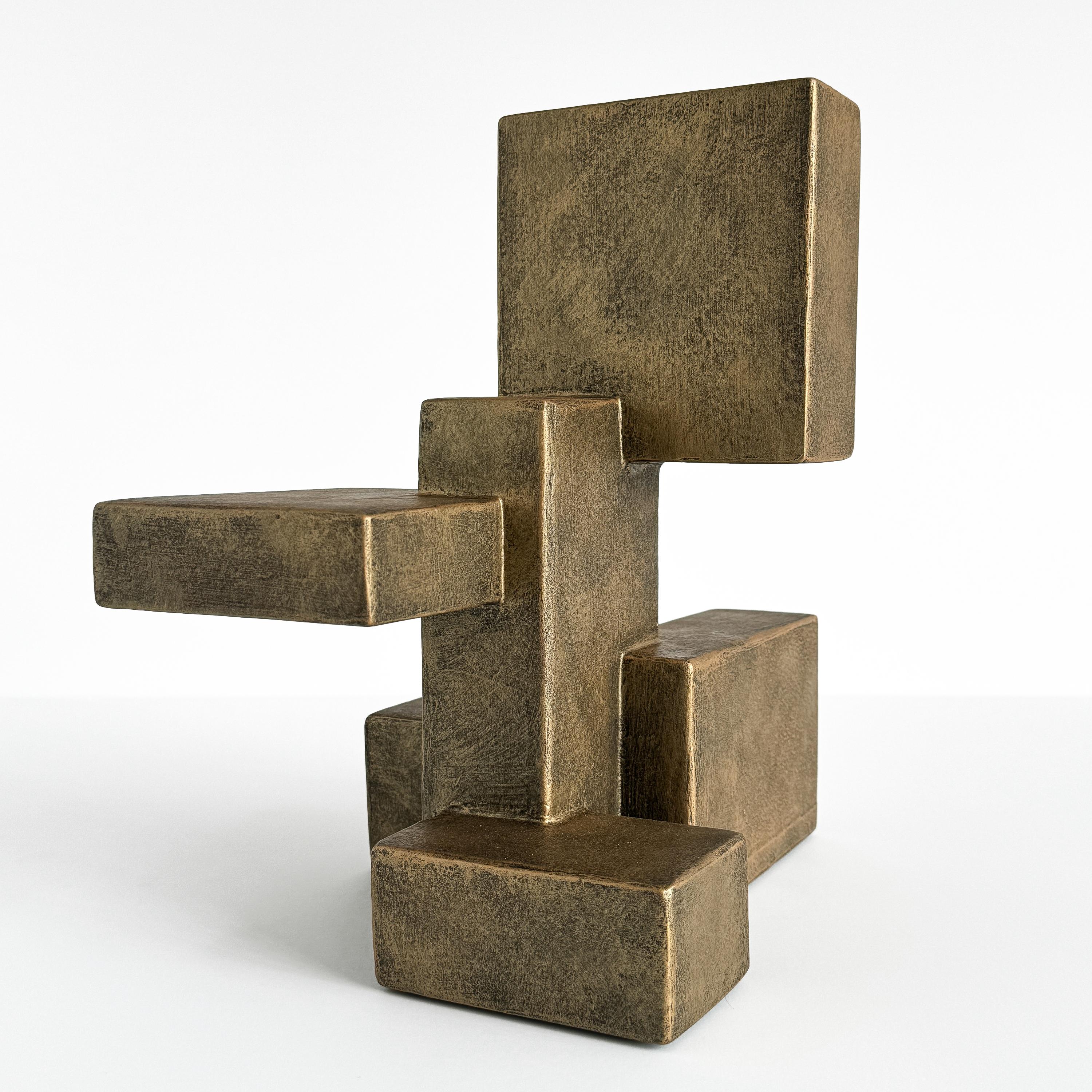 XXIe siècle et contemporain « Composition 202.2 » Sculpture abstraite cubiste de Dan Schneiger en vente