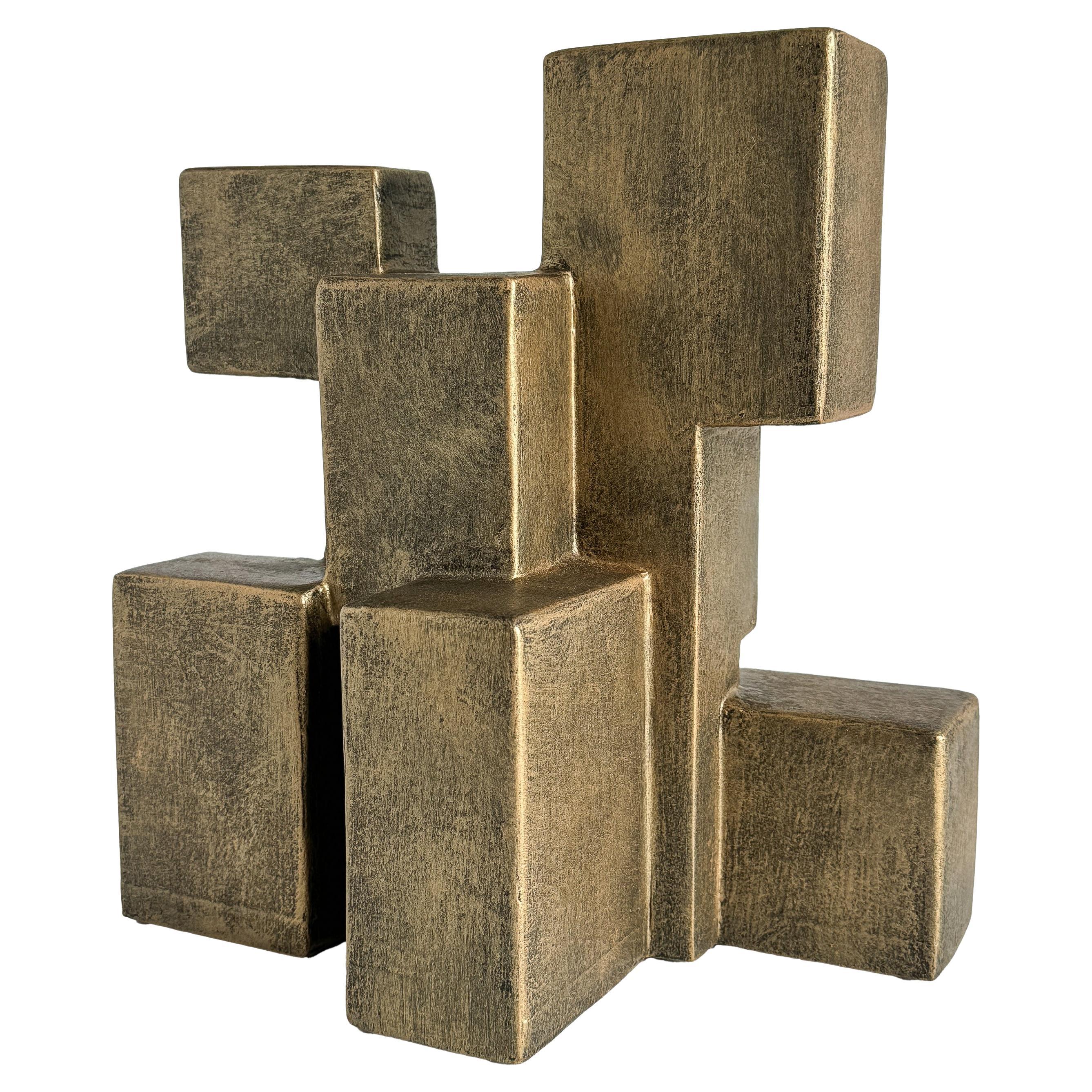 "Composition 202.3" Cubist Abstract Sculpture by Dan Schneiger For Sale