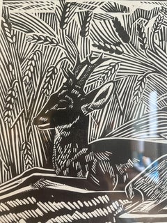 Composition by Axel Salto, Woodcut