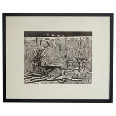 Composition by Axel Salto, Woodcut