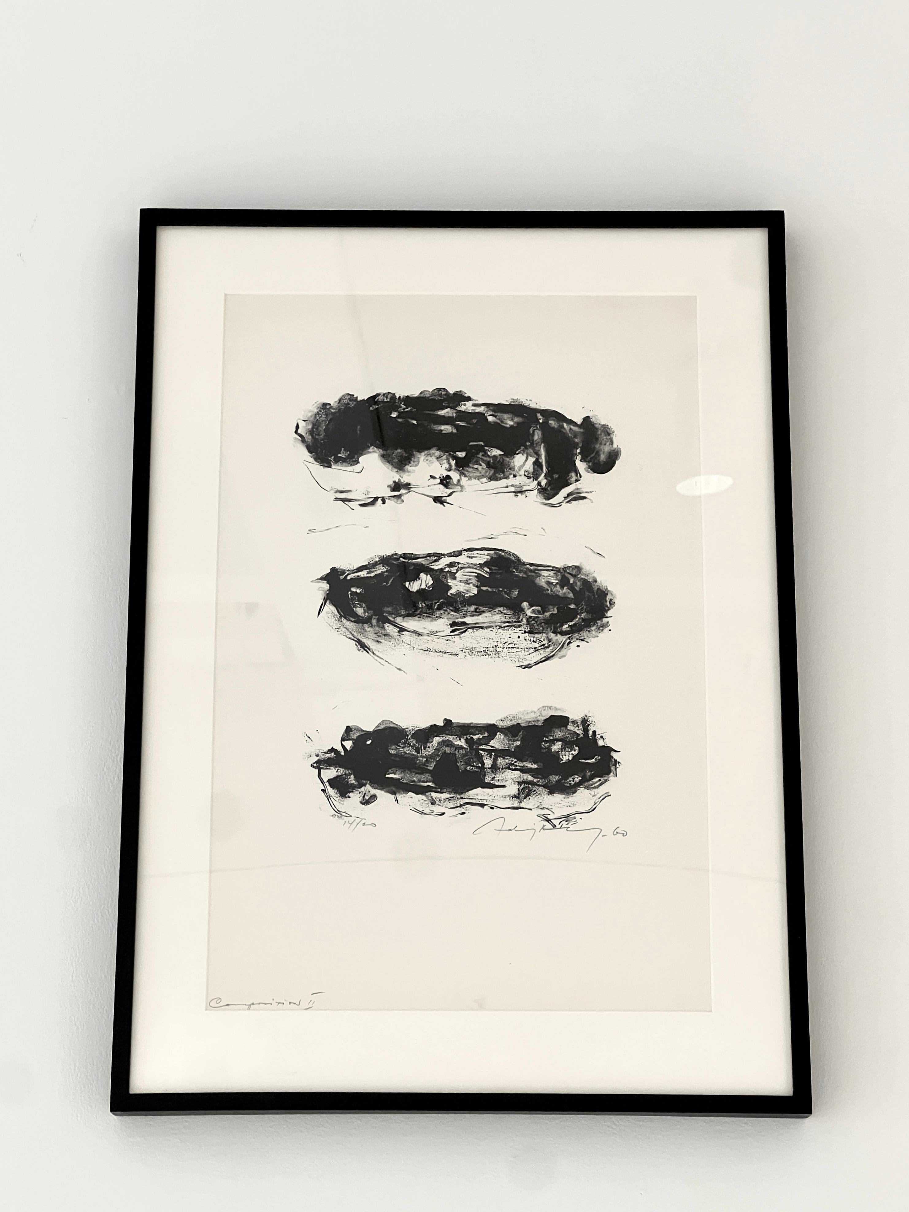 Lithographie 'Komposition II' von Adja Yunkers (Moderne der Mitte des Jahrhunderts) im Angebot