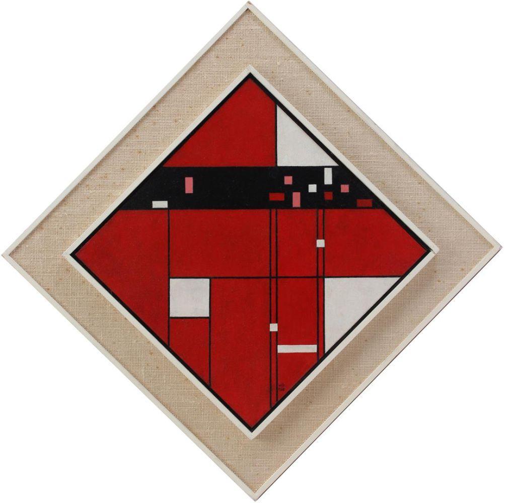 Composizione dell'ex architetto WJ van den Bos (Delft 1926) con monogramma WJB e data 2005.