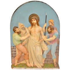 Composizione in gesso Stazione della Croce