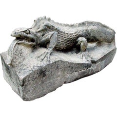 Figure en pierre de composition d'un Salamandre
