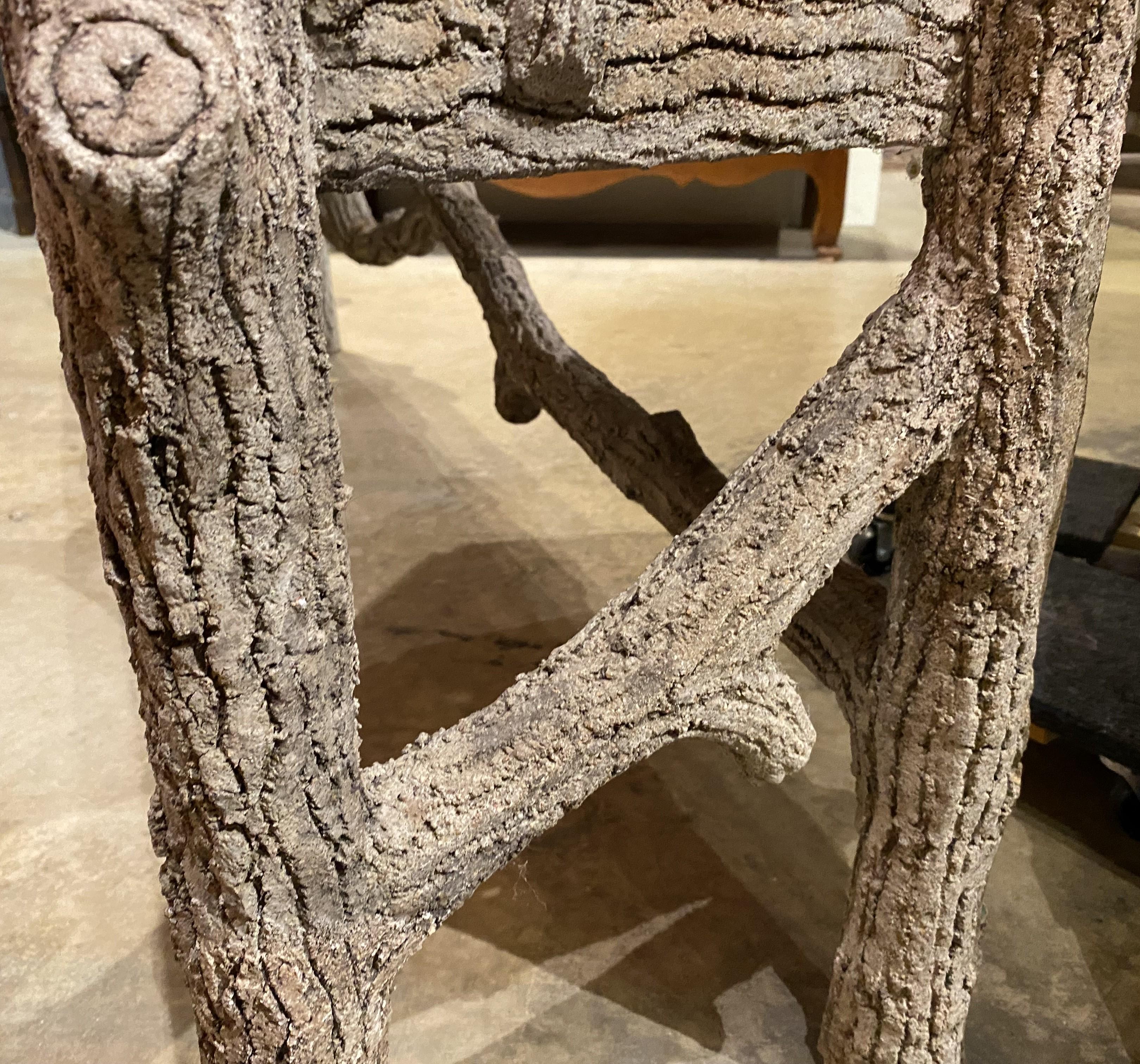 Composition Stone Rustic Faux Bois Planter 6