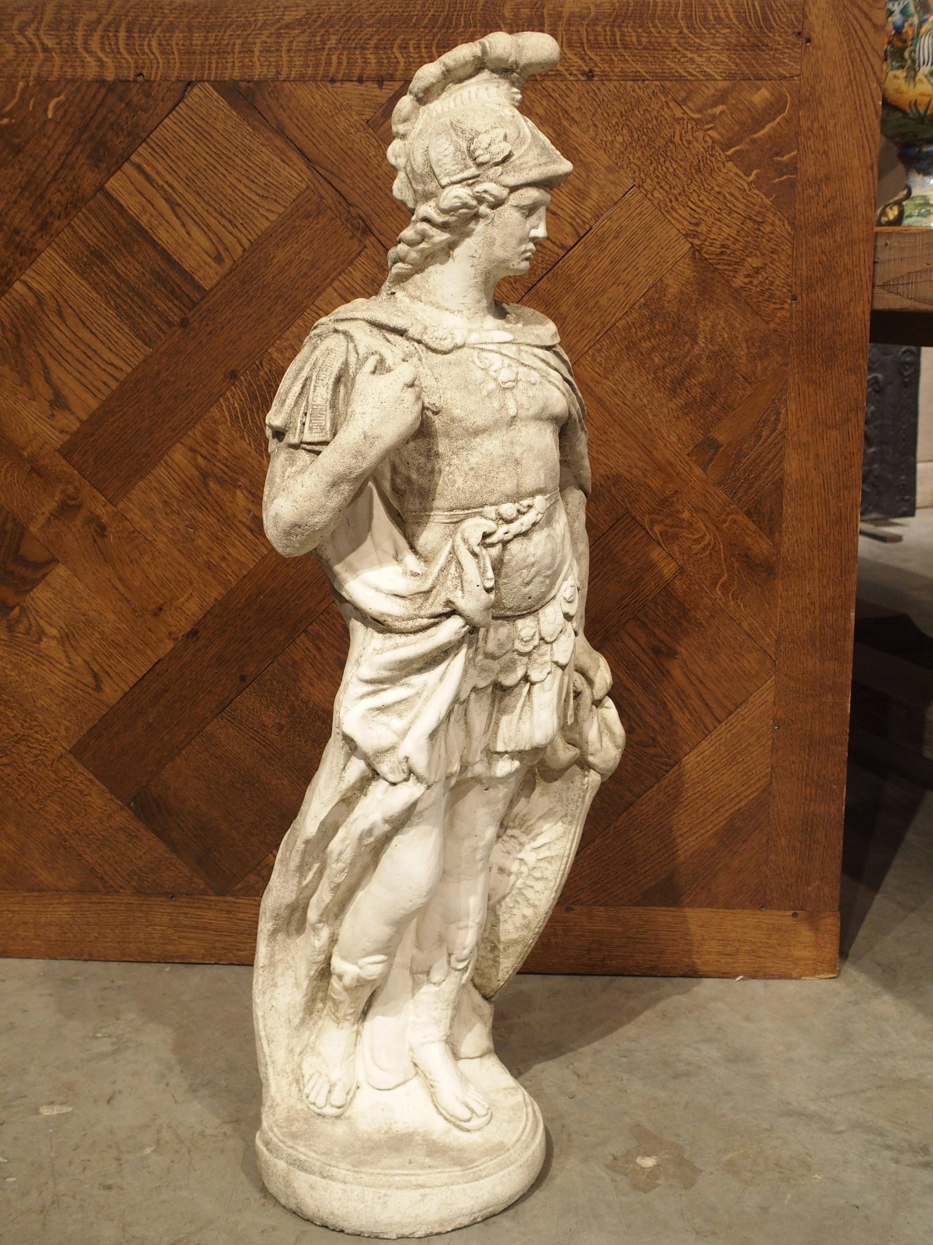 Composition Stone Statue of a Roman Soldier, 1900s For Sale 2