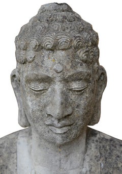 Composition Stone Tibetan Buddha, circa 1920