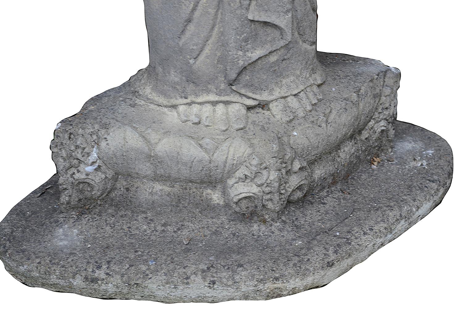 20th Century Composition Stone Tibetan Buddha, circa 1920 For Sale