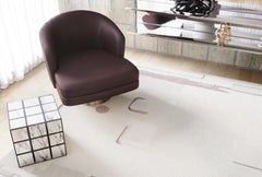 Tapis Rouge Tappeto moderno astratto in lana e seta annodato a mano - Composizione V.II