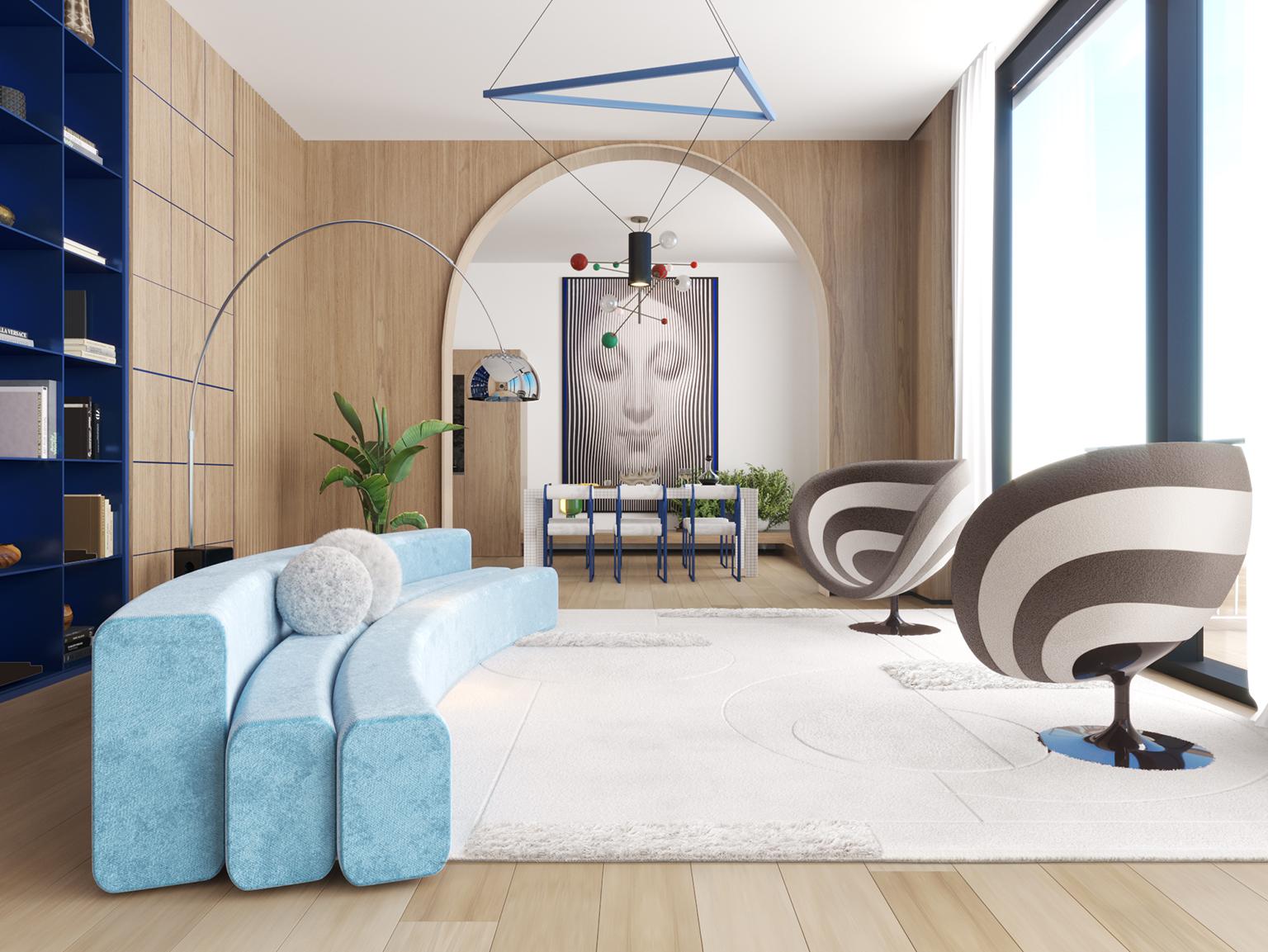 Freedom out of Color

A variation of the Composition XIV rug in a single light gray color. The circle is a static geometric shape, while the background is divided into fragments by perpendicular straight lines, dampening the dynamics. Objects