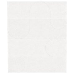 Composition XX - Grey Plain Hand Knotted Wool Silk Rug