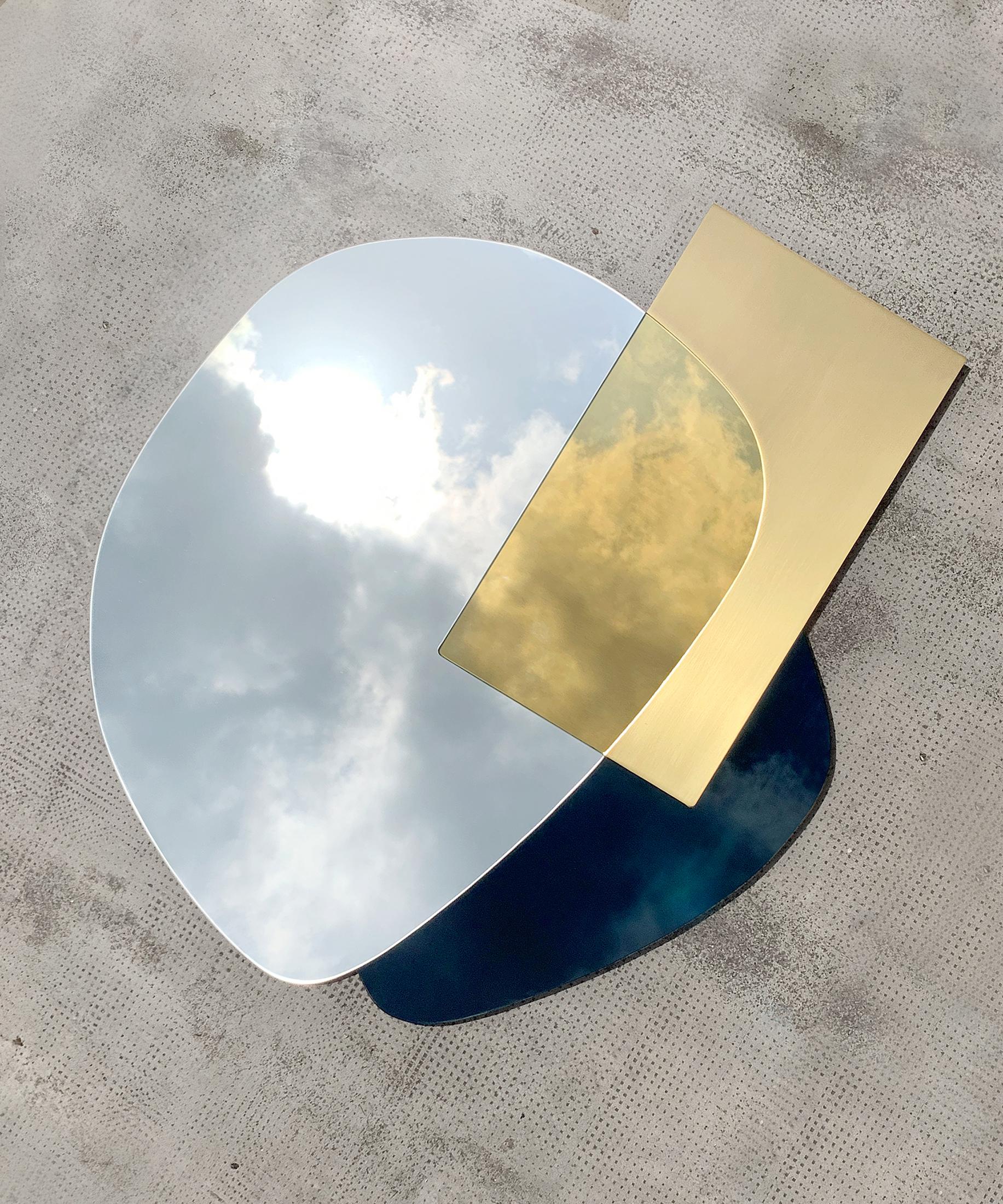 Modern Composizione Astratta Contemporary Wall Mirror by Studio Zero For Sale