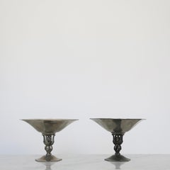 Compote Pewter Bowls by Just Andersen, 1920s, Denmark