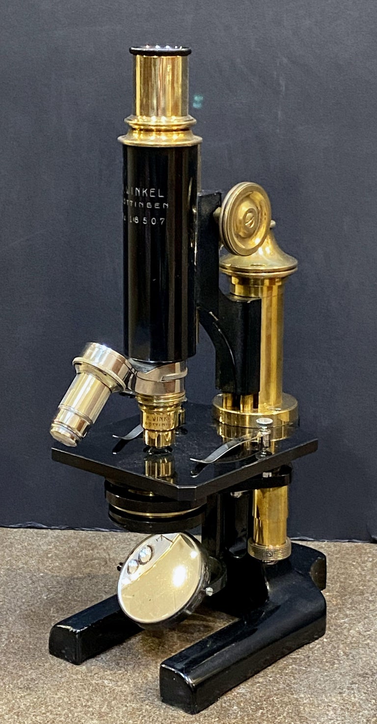 Compound Microscope with Box and Key by R. Winkel, Göttingen, Nr. 18507