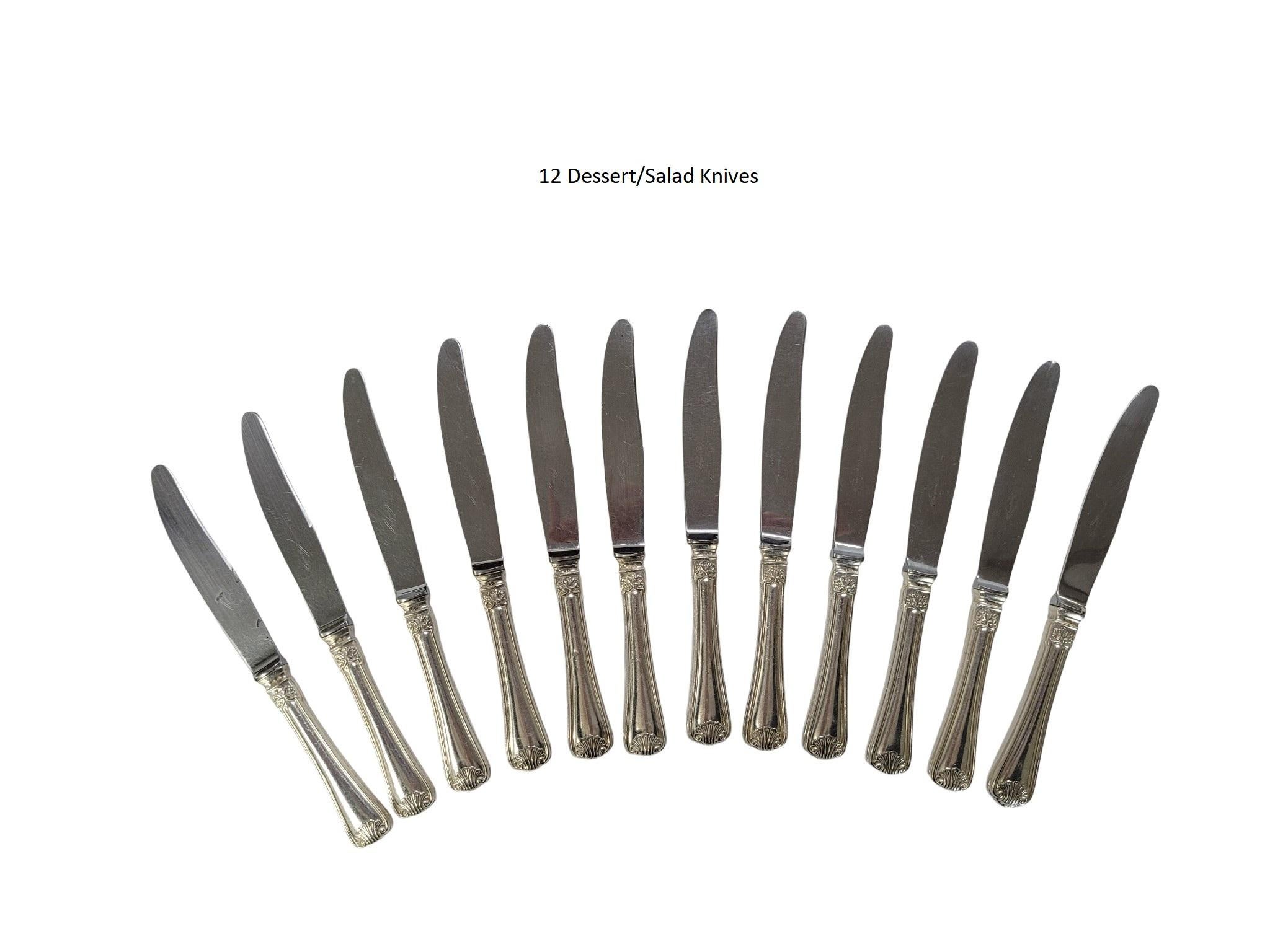 114 Piece Set of Rosmüller & Comp. 800 Silver Flatware Set, Pforzheim, Germany For Sale 6