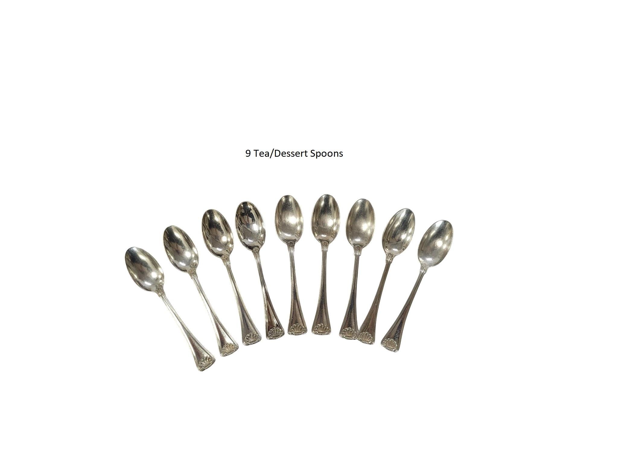 114 Piece Set of Rosmüller & Comp. 800 Silver Flatware Set, Pforzheim, Germany For Sale 10