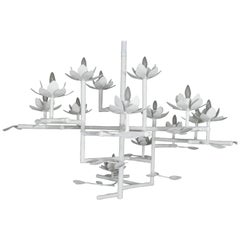 Lampadario in gesso compresso Lotus