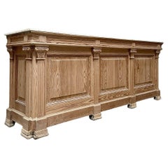 Antique Fir counter with Carrara marble top
