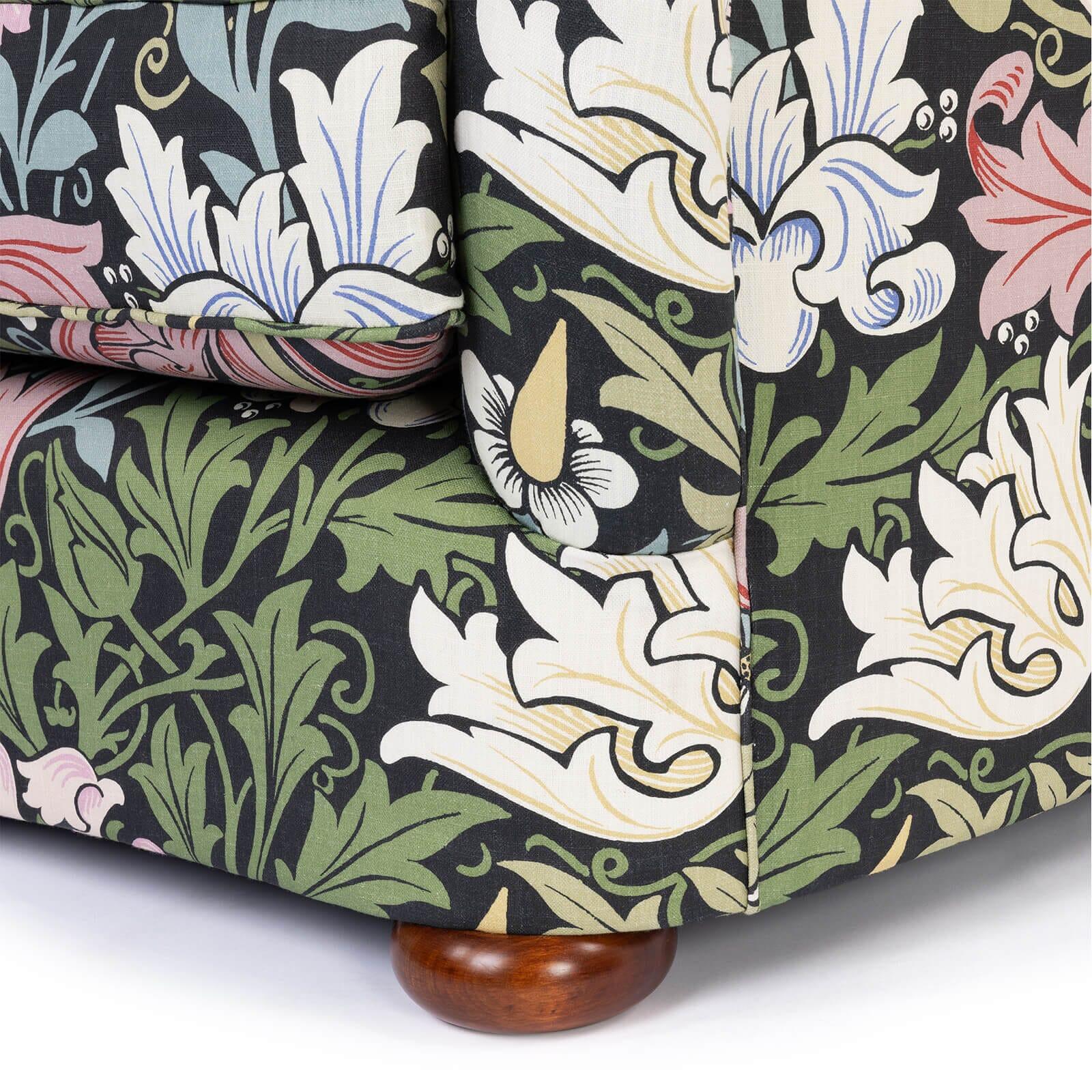 Britannique Loveseat COMPTON en lin de coton - Onyx en vente