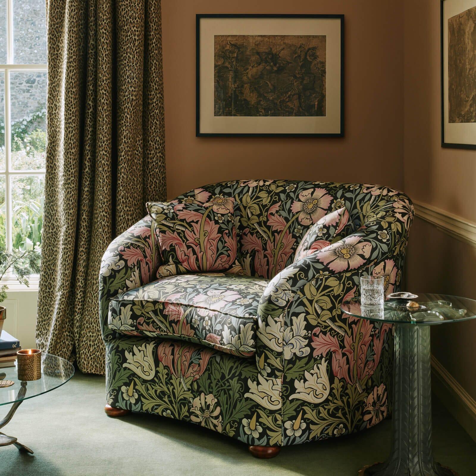 XXIe siècle et contemporain Loveseat COMPTON en lin de coton - Onyx en vente