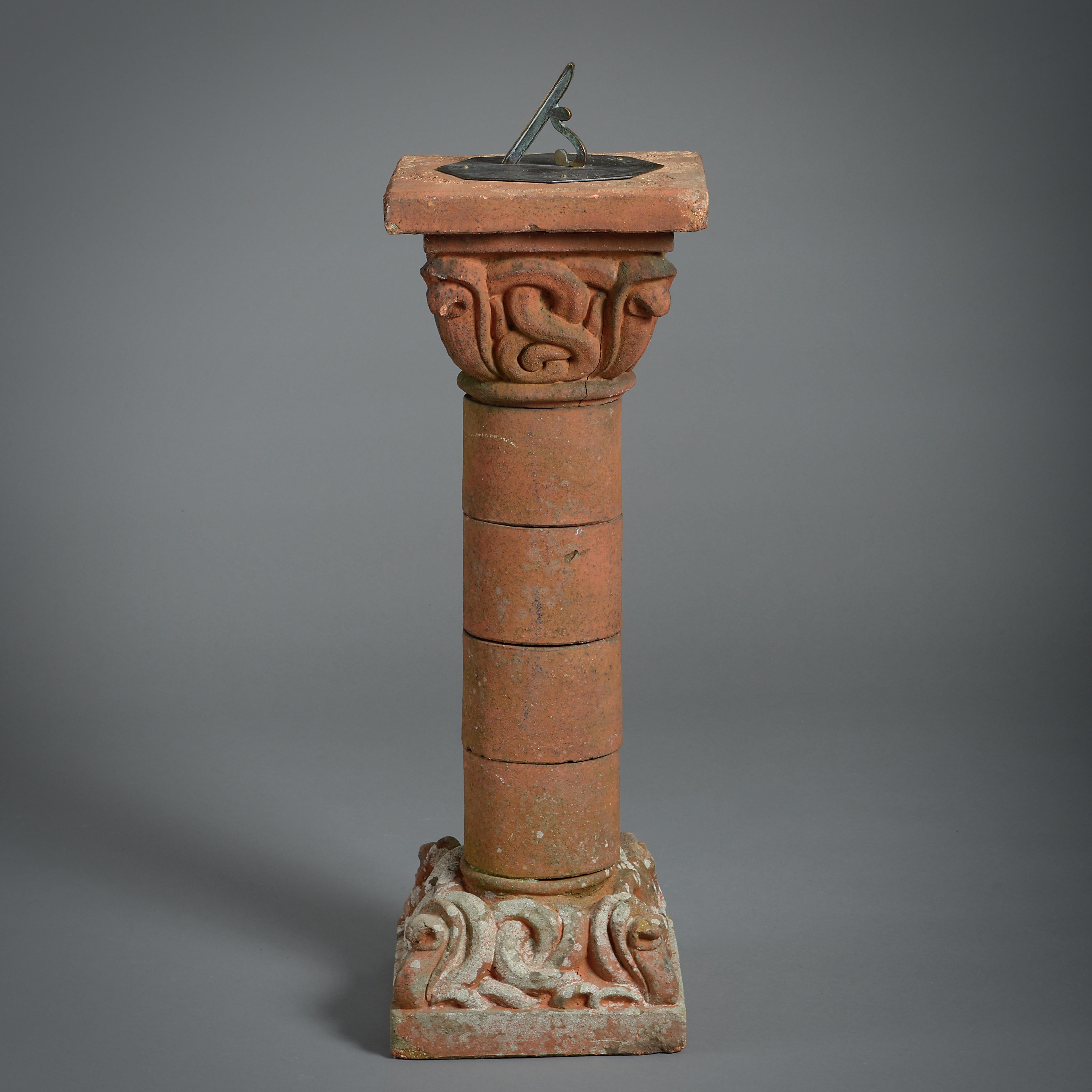 Compton Pottery Terracotta Sundial In Good Condition For Sale In London, GB