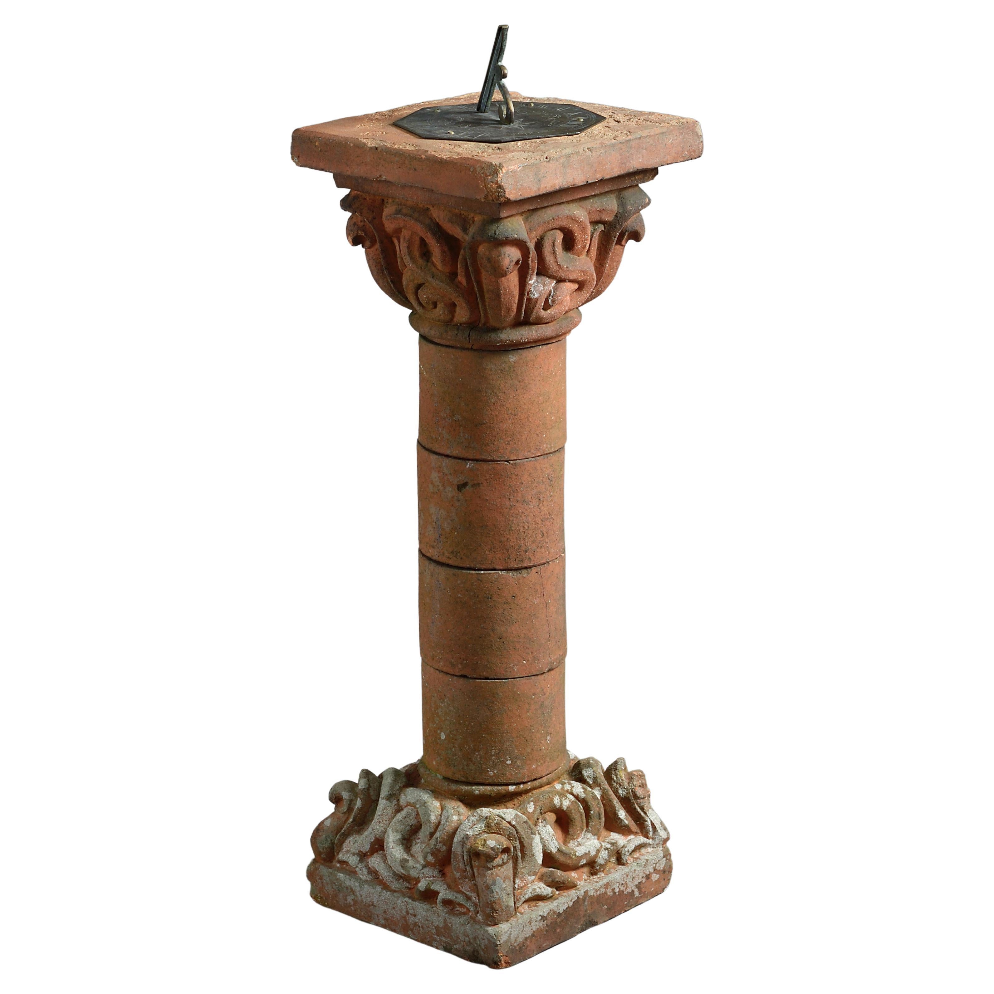 Compton Pottery Terracotta Sundial For Sale