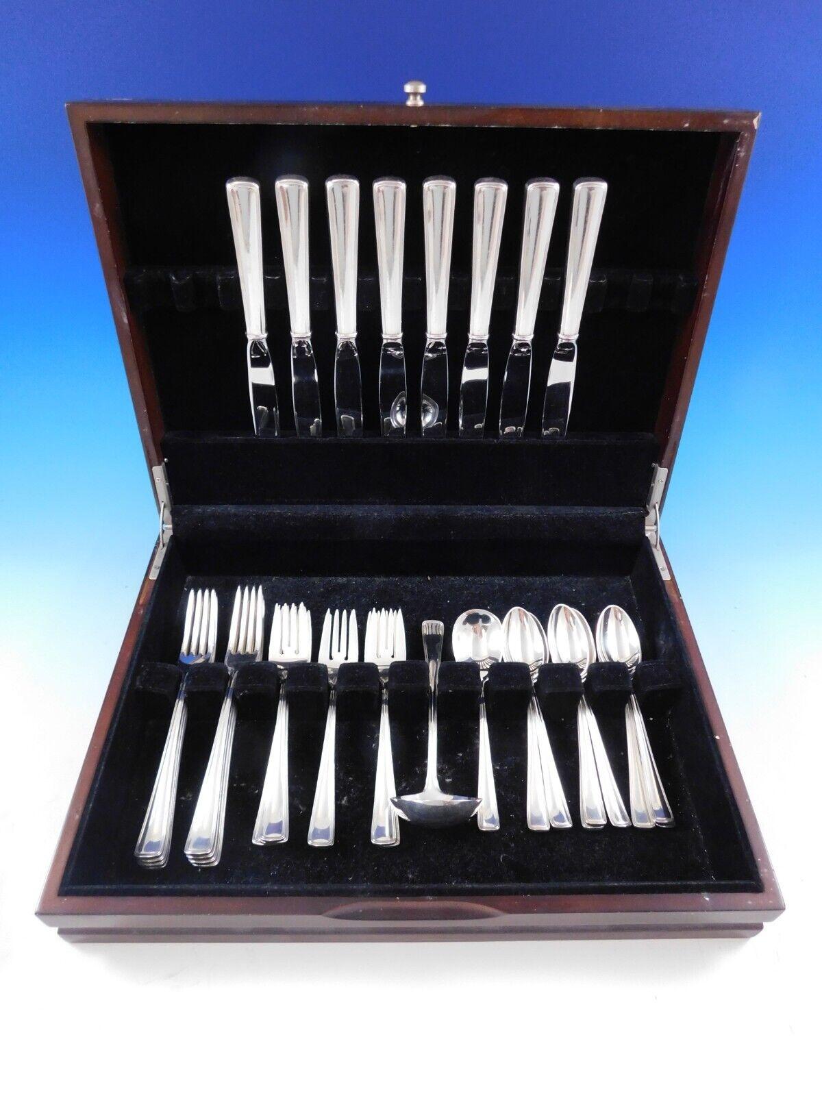 Compton thread by Blackinton/Towle sterling silver flatware set - 34 pieces. This set includes:

8 knives, 9