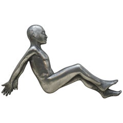 Compulsion Gallery 1994 Pewter Sideways Facing Person Very Elegant Decorative