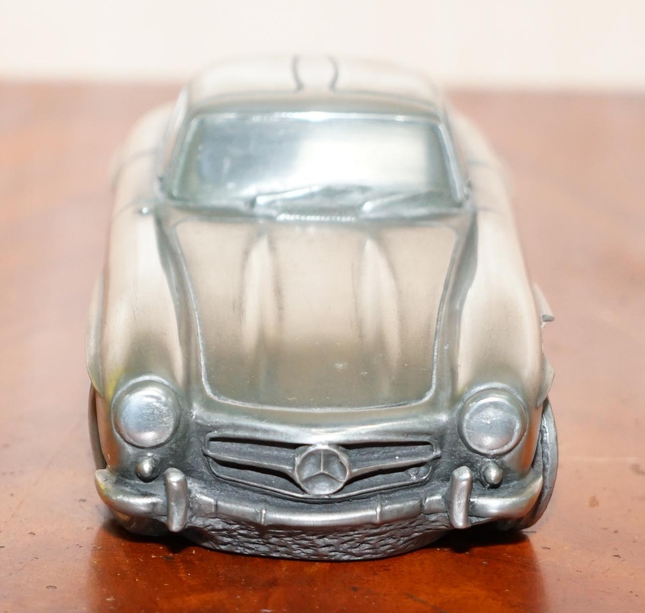 Mid-Century Modern Compulsion Gallery Pewter a Mercedes Benz Gullwing Coupe 300SL 1954-1957 Car