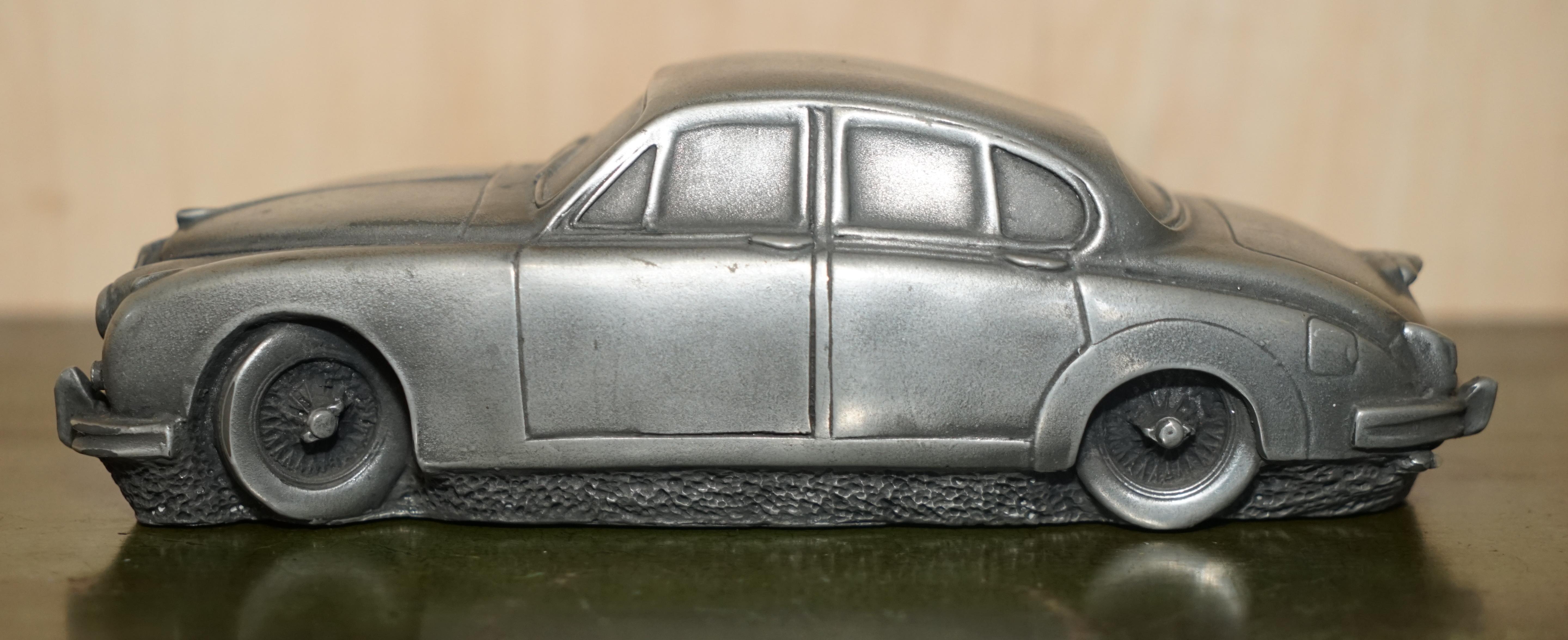 Hand-Crafted Compulsion Gallery Pewter Jaguar 1955-1959 Edition Mark i Car Must See Pictures For Sale