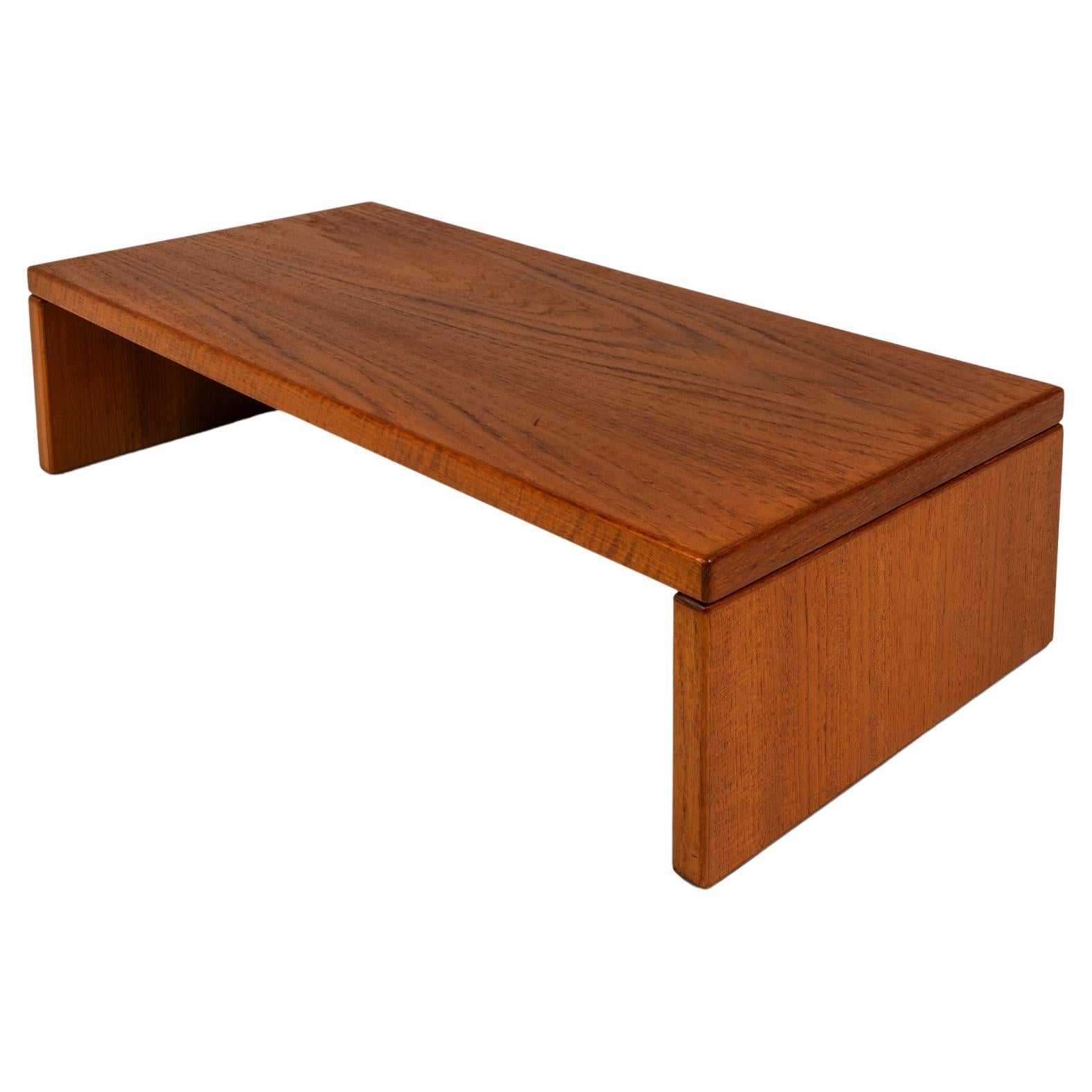 Computer Riser / Desk Organizer in Teak, Jesper International, Denmark, c. 1980s