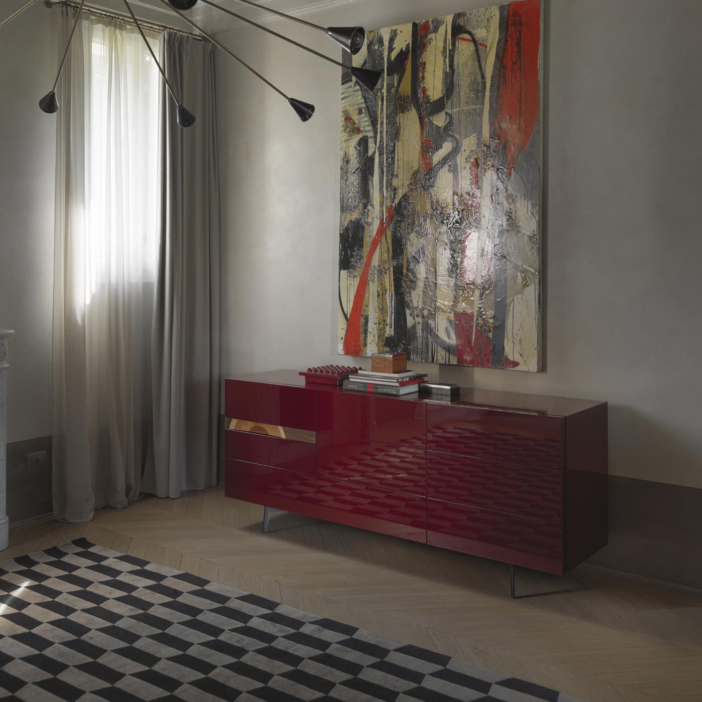 Comrì Red Sideboard with Drawers by Toyo Ito In New Condition For Sale In Milan, IT