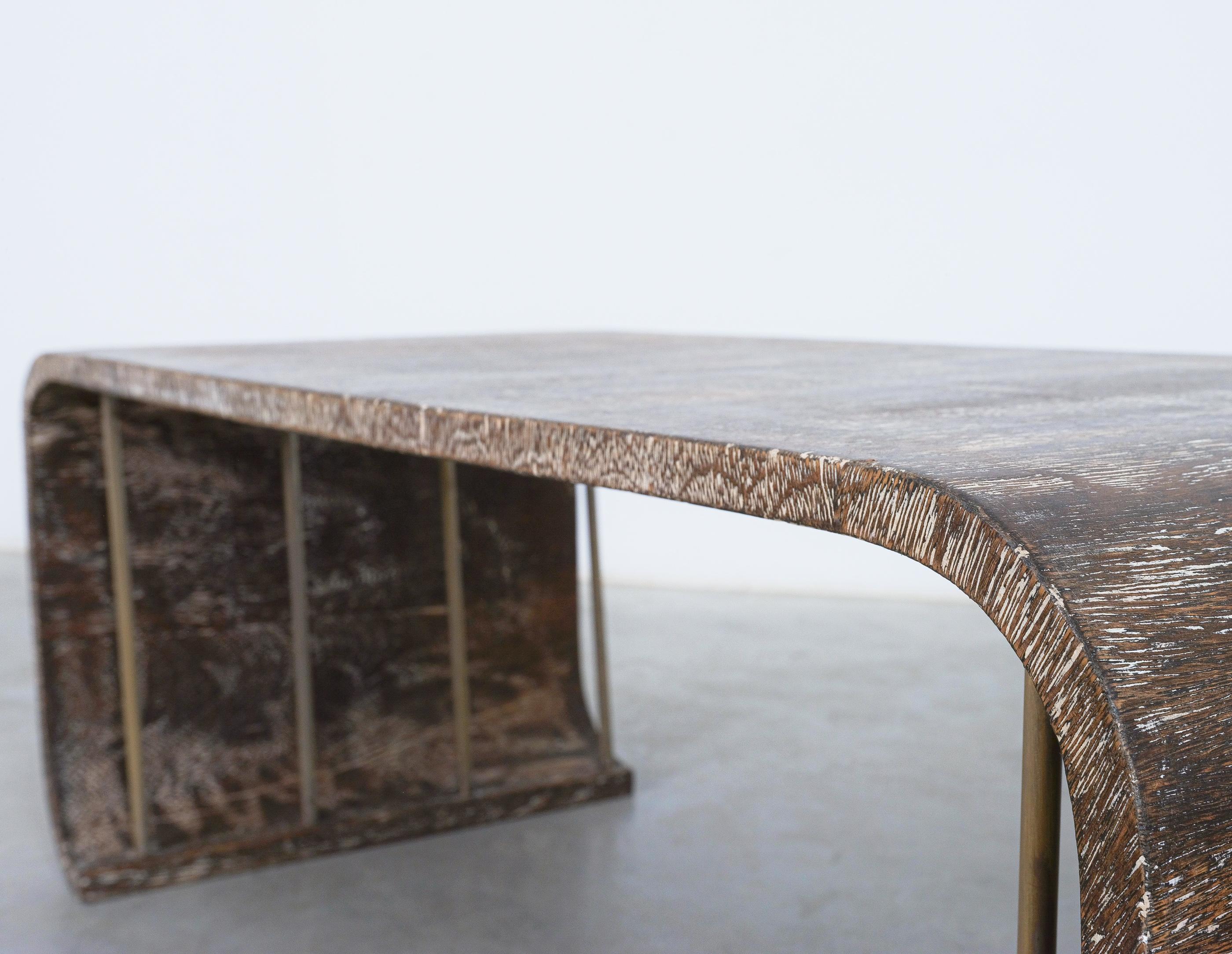 Mid-Century Modern Comté Coffee Table From Cerused Oak, Argentina, 1940 For Sale