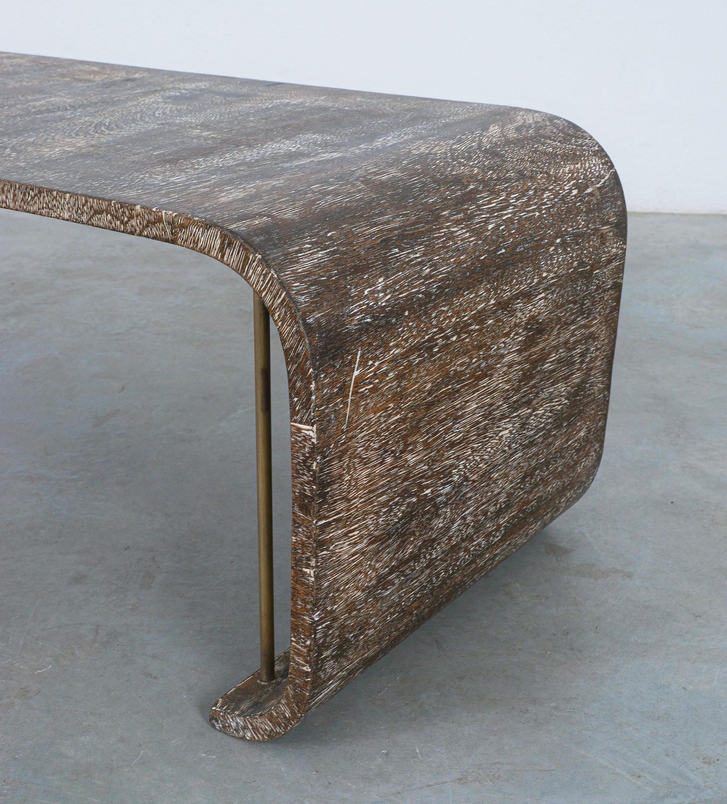 Argentine Comté Coffee Table From Cerused Oak, Argentina, 1940 For Sale