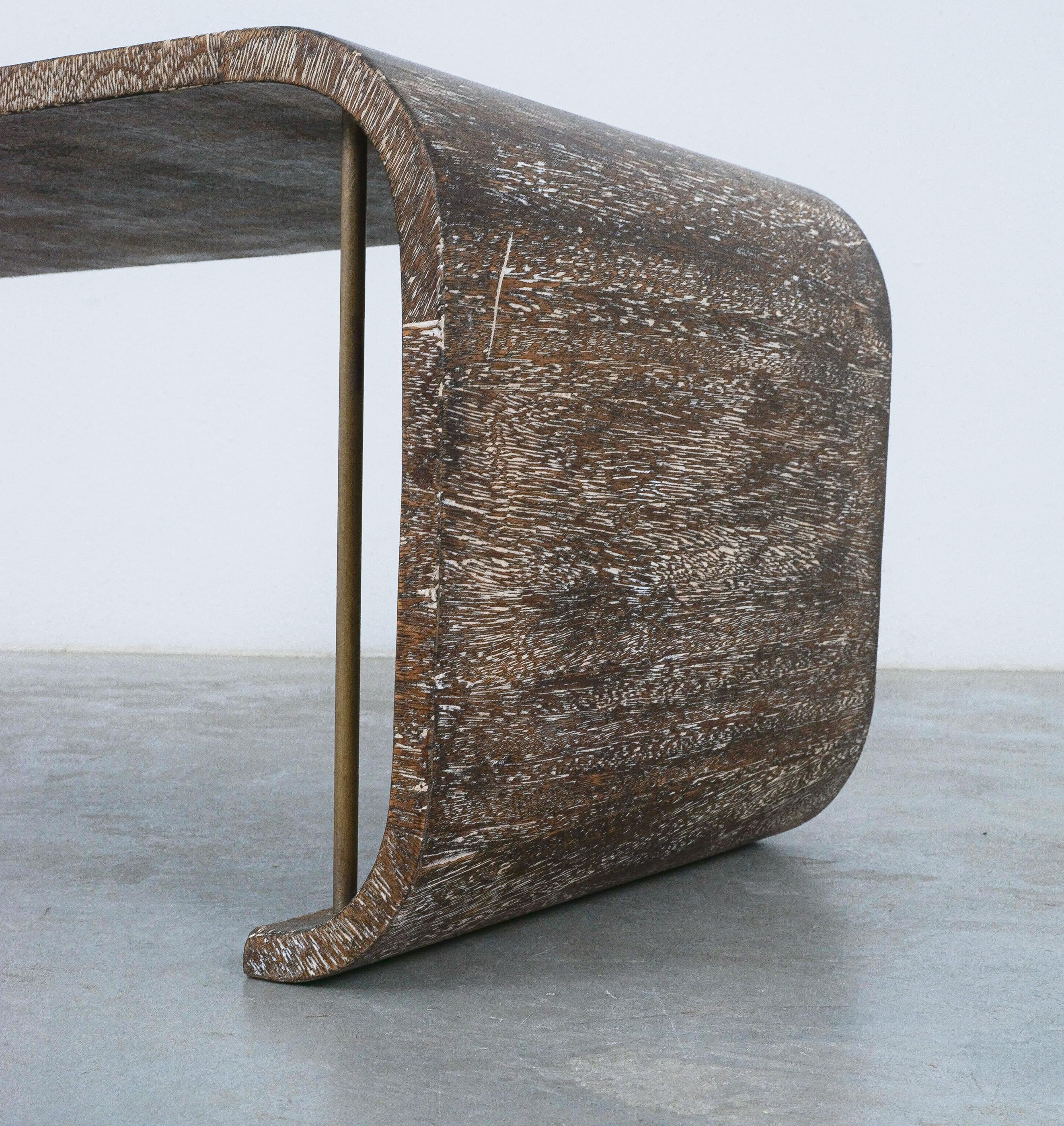 Comté Coffee Table From Cerused Oak, Argentina, 1940 In Good Condition For Sale In Vienna, AT